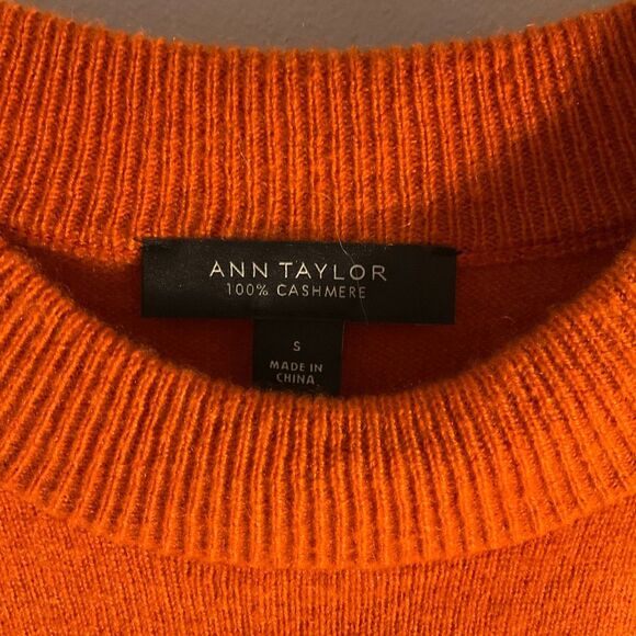 Ann Taylor Burnt Orange Cashmere Sweater, S oldmoney luxury normcore - Picture 12 of 14